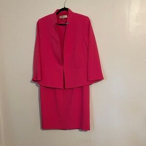 Kasper pink suit dress women’s size 10